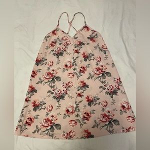 Pink floral dress